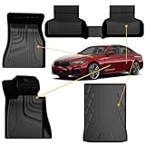Floor Mats & Cargo Liner for 2017-2023 BMW 5 Series G30/M5 - Custom Fit TPE Floor Liners & Trunk Mat Full Set - All weather Car Mats for BMW 5 series M5 520i 530i 535i 540i 540d 550i (Not for GT&530e)