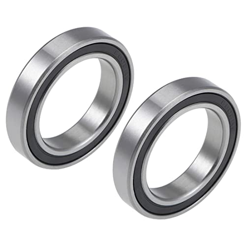 PATIKIL 25mm x 37mm x 7mm Profondo Scanalatura Sfere Cuscinetti, 2 Pezzi Cromo Acciaio Cuscinetto a Sfera a Gola Profonda per Potenza Trasmissione ABEC1, 6805-2RS