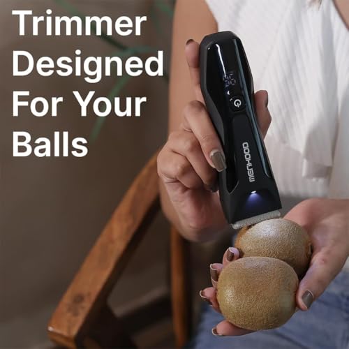 Image of MENHOOD Trimmer 2.0 Sensitive Skin Body Ball Groin Trimmer for Men 7 Lengths IPX7 Waterproof 7000RPM Ceramic Blade No Nicks Wireless Charging LED Spotlight 150 Min