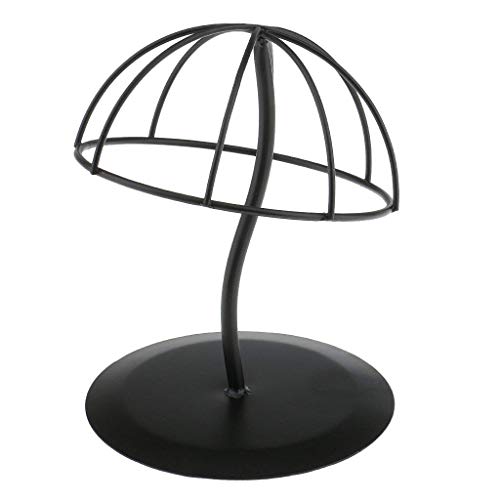 Backbayia Vintage Display Stand de Perruque Chapeau Holder Présentoir en Dôme Support Stand Métallique à Chapeaux Cover