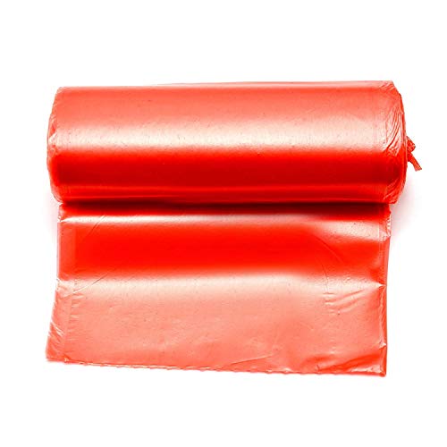 Image of ORILEY Biodegradable Garbage Bag Eco-Friendly 50 Micron Lab Tested Bio Hazard Waste Bag for Hospital, Office, Home & Kitchen (Red, 21 inch x 25 inch, 15 Pcs)