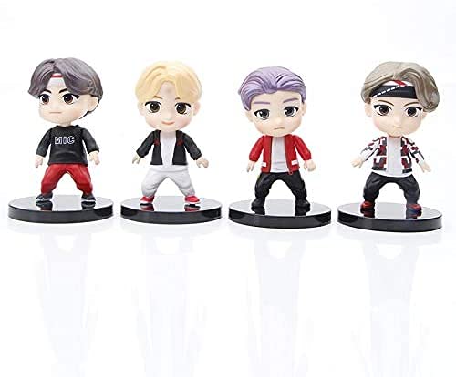 Image of AUGEN Limited Edition BTS Bangtan Action Toy Figure and Cake Topper Collectible Set of 7-8cm Statue (Small, 2)