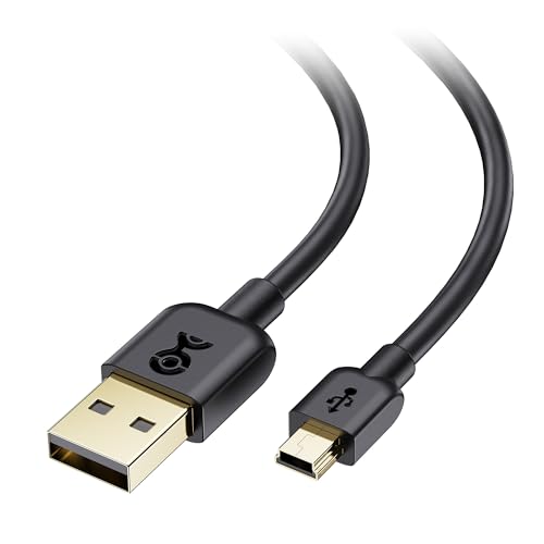 Cable Matters Mini USB to USB A Cable - 6ft, Mini B 2.0 Cable Compatible with PS3 Controller, Garmin Nuvi, GoPro Hero 3+, Blue Yeti/Snowball iCE Mic, TI-84+ CE, and More, Black