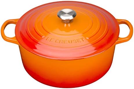 LE CREUSET Signature Enamelled Cast Iron Round Casserole Dish With Lid, 24 cm, 4.2 Litre, Volcanic, 211772409 & Silicone Cool Tool, Surface Protector, Pot Holder, Jar Opener, 20.5 cm, Volcanic