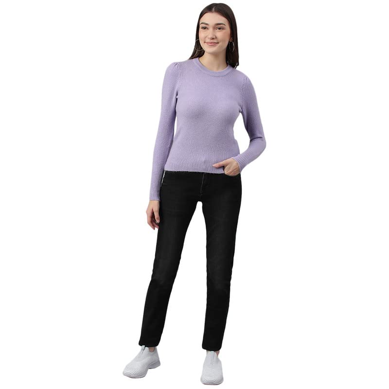 Image of Woods Women Acrylic Round Neck Sweaters