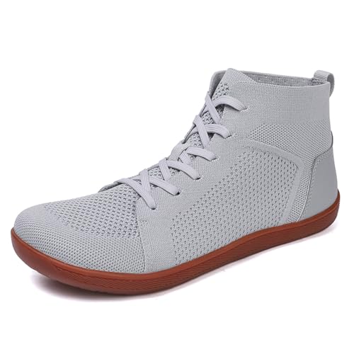 Zapatillas On Mujer - Zapatillas Unisex Minimalistas | Puntera Ancha | Caña Alta De Lona | Zapatillas Cómodas para Correr (Grey 37)