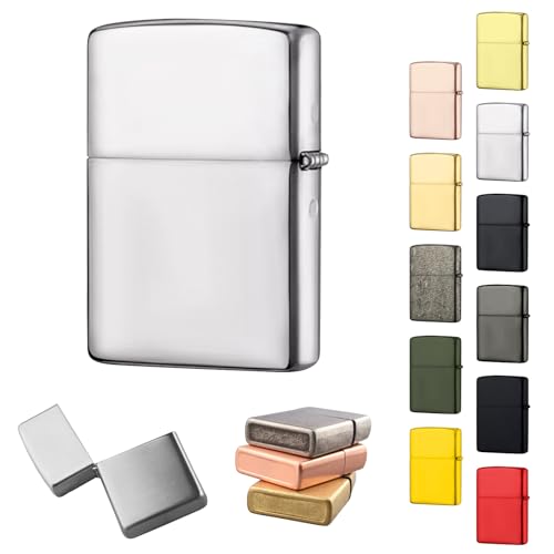Étui pour Briquet Compatible avec Zippo,sans Insert Couvercle Métallique pour Briquet avec Zippo,Étanche au Vent et à l'eau Étui Métallique#7