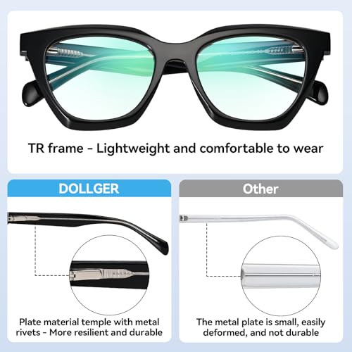 Image of Dollger Blue Light Blocking Glasses Women Men Computer Eyeglasses Fashion TR90 Acetate Blue Light Glasses