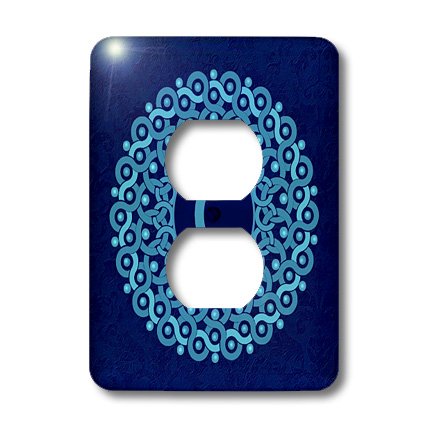 3dRose LLC lsp_32192_6 double prise bleu roi muted mandala - 3