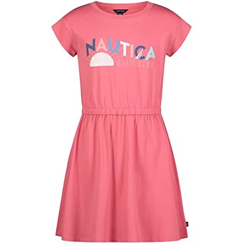 Nautica Girls' Jersey Tee Dress with Sequins Cover