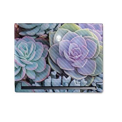 Image of MightySkins Carbon Fiber Skin Compatible with Alienware M18 R1 (2023) Full Wrap Kit - Succulent | Protective, Durable Textured Carbon Fiber Finish | Easy to Apply & Change Styles | Made in The USA