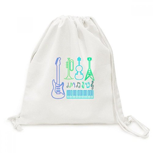Sac cordon guitare néon sac à dos toile canvas voyage instruments