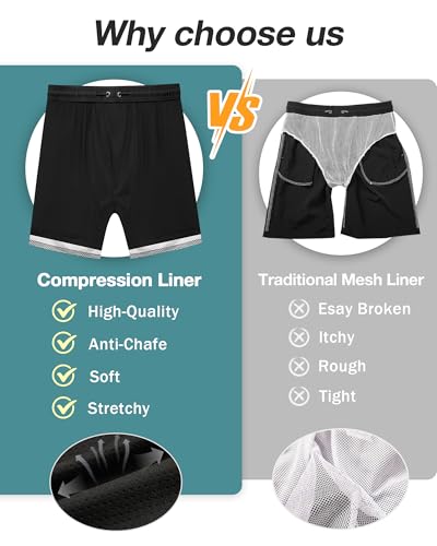 zeetoo Mens Swim Trunks with Compression Liner 9" Inseam Quick Dry Swim Shorts with Zipper Pockets Bathing Suit4