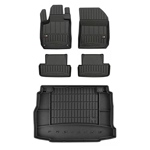 Tapis de sol en caoutchouc Peugeot 308 II kit coffre antidérapant 3D