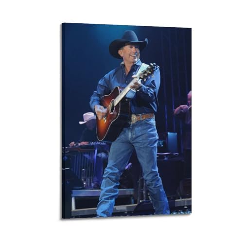 yizhuozuo George Strait Poster Poster Album Cover Posters for Bedroom Wall Art Canvas Posters Music Album Cover Poster 24x36inch(60x90cm) Frame-style