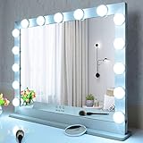 tocador con espejo y luces precio 【Espejo Aumento 10x】: Nuestro espejo con luz viene con una lupa diez veces extraíble. Puedes optar por pegarlo en el espejo o pegarlo en otras superficies planas y lisas. También puede quitarlo y usarlo en su mano.