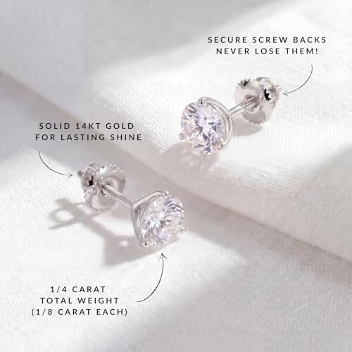 Image of Privosa - Lab Grown Diamond Stud Earrings in 14K Gold