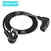 GELRHONR 90 Degrees 3 Prong AC to IEC320 C13 Power Cord,10A 125V Down Angle NEMA 5-15P to C13 Universal Power Cable for Notebook Computers, TV, Monitors-4.9Ft (Blcak-Up C13)