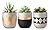 Mkono Cement Succulent Planter Set of 3 Concrete Plant Pots Modern Flower Pots Indoor for Cactus Herb or Small Plants Home Decor Gift Idea (Plants NOT Included), 4"