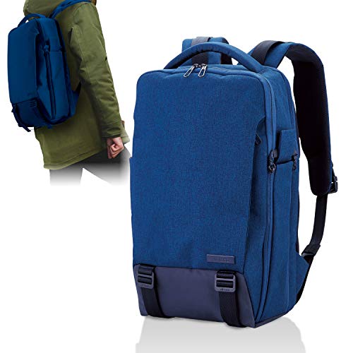 エレコム リュック ビジネスバッグ off toco(オフトコ) 15.6インチPC収納 A4対応 3WAY ハイグレード バックパック ネイビー BM-OF02NV