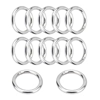 Ztolbriy 12 Stück Edelstahl O-Ringe 304 – 30mm Außendurchmesser | 3mm Dicke | Geschweißte Metallringe für Camping, Hundeleinen & DIY