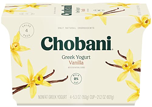 Chobani® Non-Fat Greek Yogurt Vanilla Blended 5.3oz 4-pack