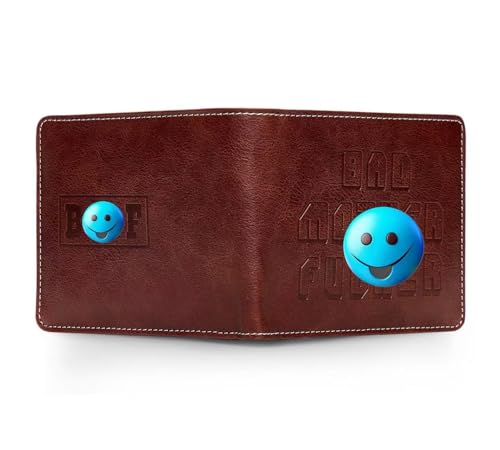 Image of Embroidered Bad Mother f ker Leather Wallet (red)