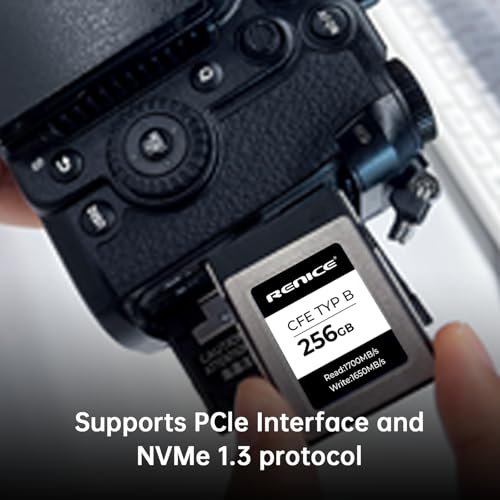 Image of RENICE 256GB Professional CFexpress Type B Memory Card,Up to 1700MB /s Read,RAW 8K HD Video Recording,for Photographers,Videographers
