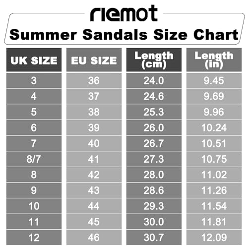 riemot Summer Sandals for Women, Comfort Breathable Beach Casual Walking Sandal, Arch Support Slides with Adjustable Buckle Straps, Anti-slip Outdoor Sports Lightweight Sandals, Black UK3/EU36 - Image 6