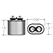 4 mfd Oval Multi-Purpose 370 VAC Capacitor, Industrial Grade Compatible Replacement for Central Air-Conditioners, Heat Pumps, Condenser Fan Motors, Compressors