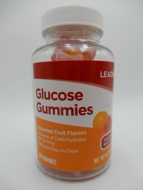 Gomitas de glucosa, sabor a fruta surtido, 60 gomitas