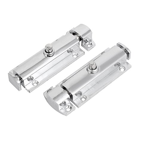 Sourcingmap Door Security Press Button Spring Loaded Automatic Latch Barrel Bolt 4Pcs - Image 3