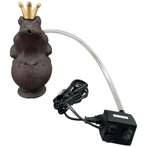 Gwenys Haus Wasserspeier Froschkönig Gusseisen m. Pumpe