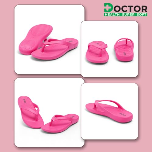 Image of DOCTOR HEALTH SUPER SOFT Stylish Ultra Soft Slippers with Cushion | Comfortable, Premium and Bright Colorful Flip Flops | Lab Tested Cushion and Bounce | Cushioned Footwear | Trendy Women Slippers