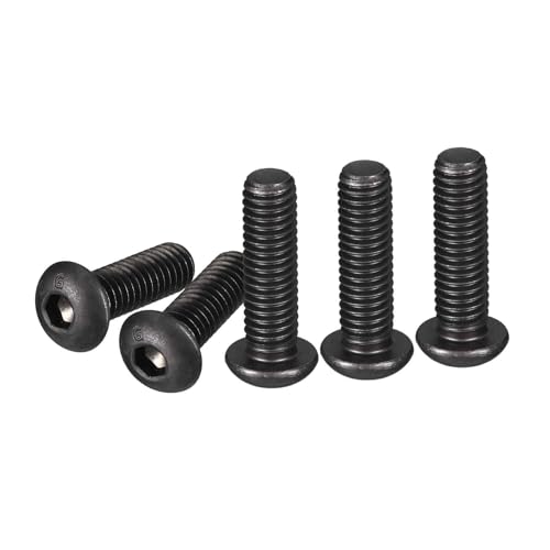 DTGN 3/8-16x1-1/4 Vite A Testa Svasata Con Innesto Esagonale - Confezione Da 10 - Per Macchinari - Acciaio Al Carbonio Trattamento Nero - Innesto Esagonale Filettatura Completa UNC