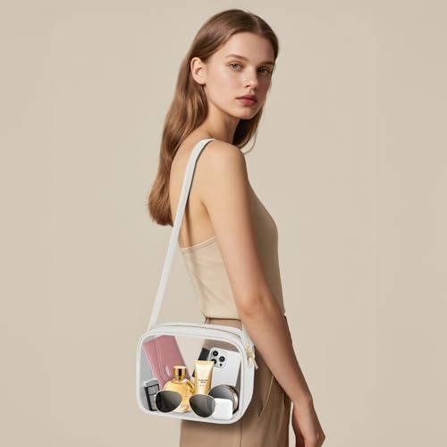 MOMSIV Clear Bag, Stadium Approved Clear Bags with Adjustable Strap Clear Stadium Bag for Women Men Concerts Sports2