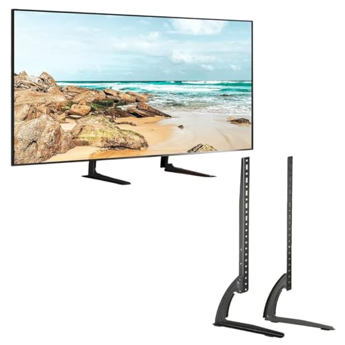 Opiniones de pantallas comprados en linea. 45 JoyFone Soporte Universal para TV, Base de TV LCD LED OLED Visualización Pantalla Plana 36-75 Pulgadas, Soporte de Mesa Televisor Monitor, Altura Ajustable Doble Brazo Soportar...