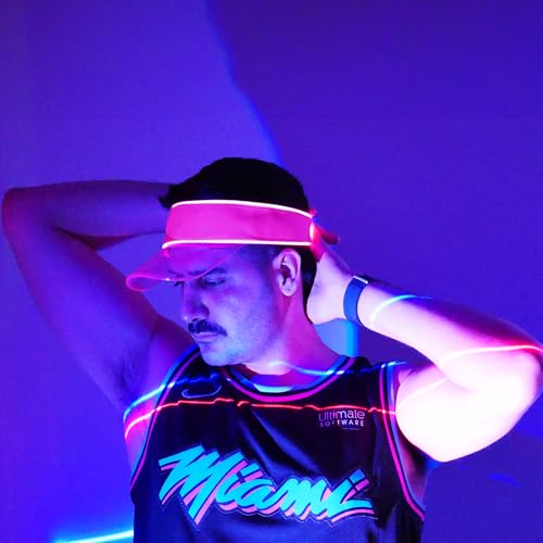 Gorra Visera LED Neón Recargable Unisex miniatura 4