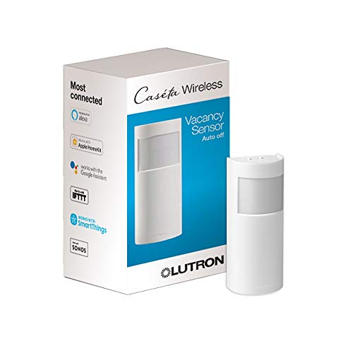 Lutron Caseta Smart Lighting Vacancy Motion Sensor, Manually Turns On, Automatically Turns Off, For Dimmers, Switches, and Fans No Wires Required, PD-VSENS-WH, White by Lutron - Used condition - US$43.28