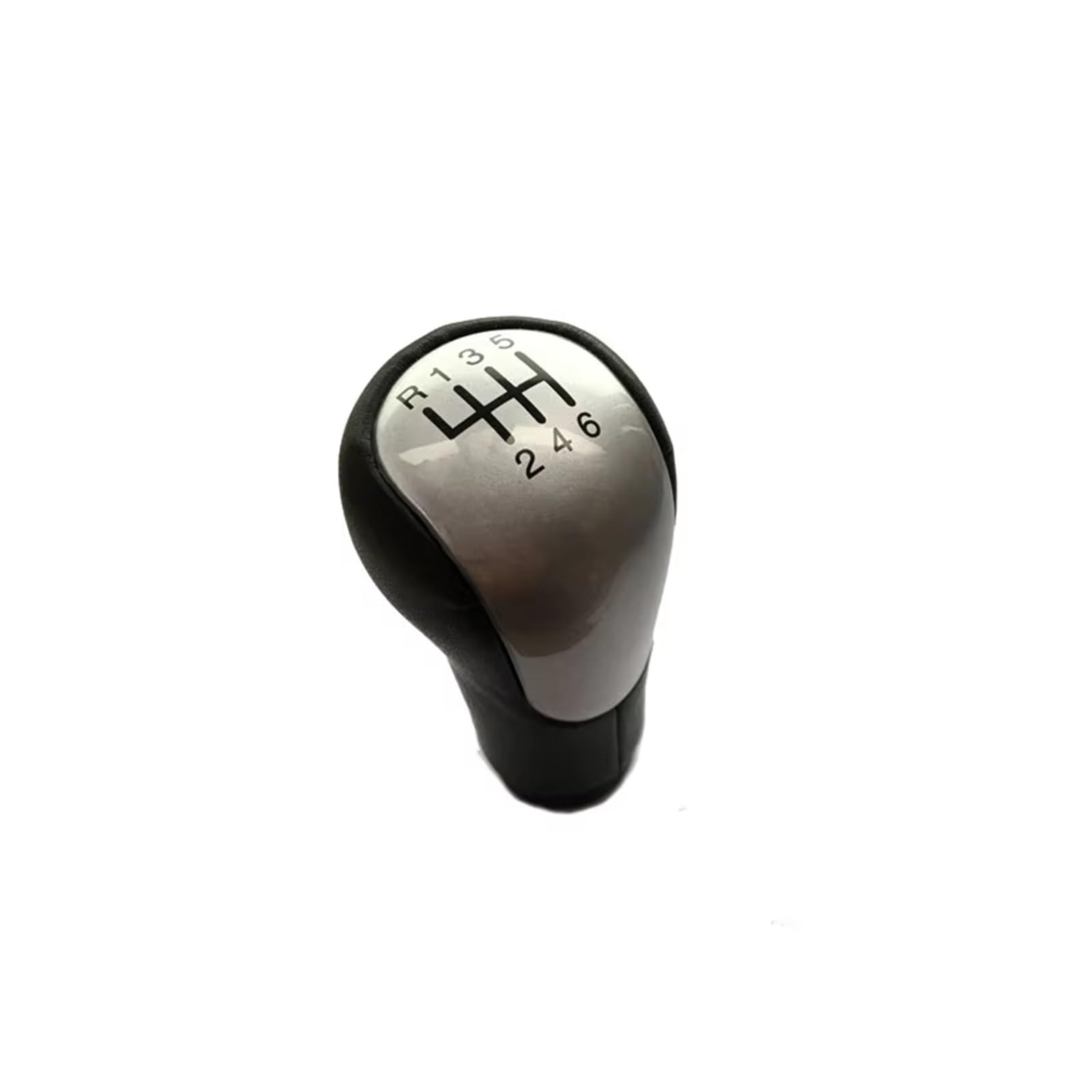 CQRBNE Car Gear Lever Knob for Fiesta Mk6 2002-2008 for Connect for Fusion MT 5 6 Speed Car Shift Gear Knob Handle Gear Shift Knob Handle(6speed Silver)
