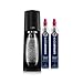 SodaStream Terra Machine à eau pétillante, comprend 2 cylindres de CO₂ à connexion rapide de 60 l et 1 bouteille réutilisable, noir