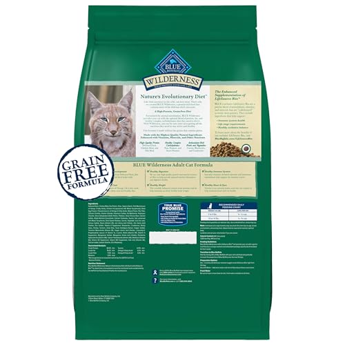 Image of Blue Buffalo Wilderness Nature's Evolutionary Diet High-Protein, Grain-Free Natural Dry Food for Adult Cats, Duck, 5-lb. Bag