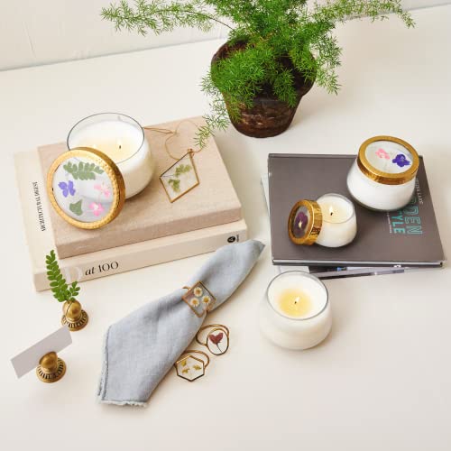 Pressed Floral Candle - Aromatherapy Candles, Long Lasting Candles, Luxury Candles, Luxury Candles Gifts (Sunlit Neroli, 21 Oz) #TOP3