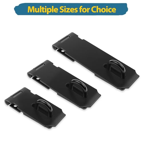 4 Zoll Vorhängeschloss Haspe, Leryati Sicherheits Überfalle Schloss Riegel für Vorhängeschloss, Sicherheitsüberfalle mit Schrauben Schloss Vorrichtung Schuppenschloss