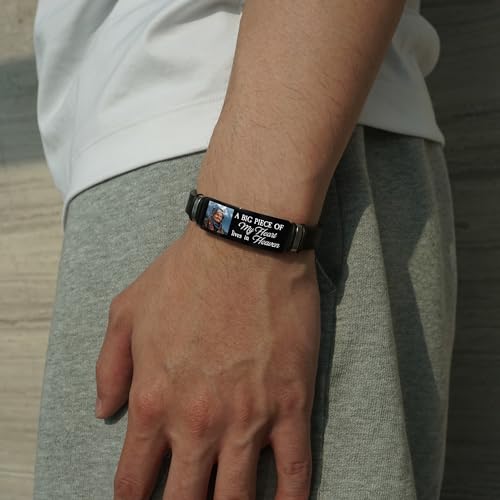 Personalized Photo Memorial Bracelet - Engraved Picture Name & Custom Silicone ID Bracelet4