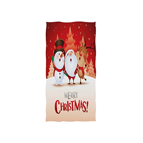 Mnsruu Handtuch mit Weihnachtsmotiv, Schneemann, Rentier,...