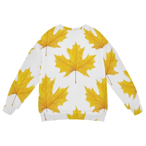 JUNZAN Canada Gold Maple Leaf Kids Girls Hooded Sweatshirt Fleece Kids Hoodies Boys Sports 4T2