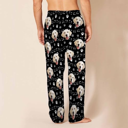 MyPupSocks Custom Pajama Pants for Pet Lover, Personalized Photo Face Printed Pajama Bottoms Sleepwear with Pockets3
