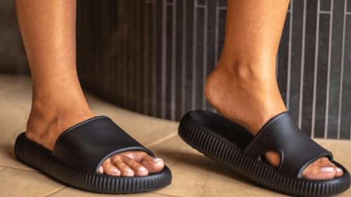 Chinelo Nuvem Polo London Club Original Sandália Slide Ortopética em EVA Confort, Feminino (Preto, B