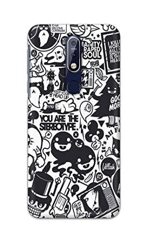 Image of Printed Hard Back Cover Case for Nokia 7.1 Back Cover (Mixed Cartoon) -1302